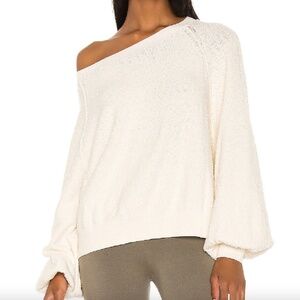 FREE PEOPLE Found My Friend Pullover Sweater in Cream Size S